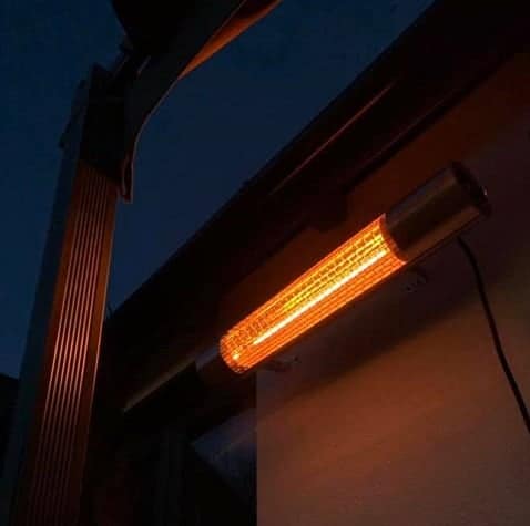Wall mounted patio heaters